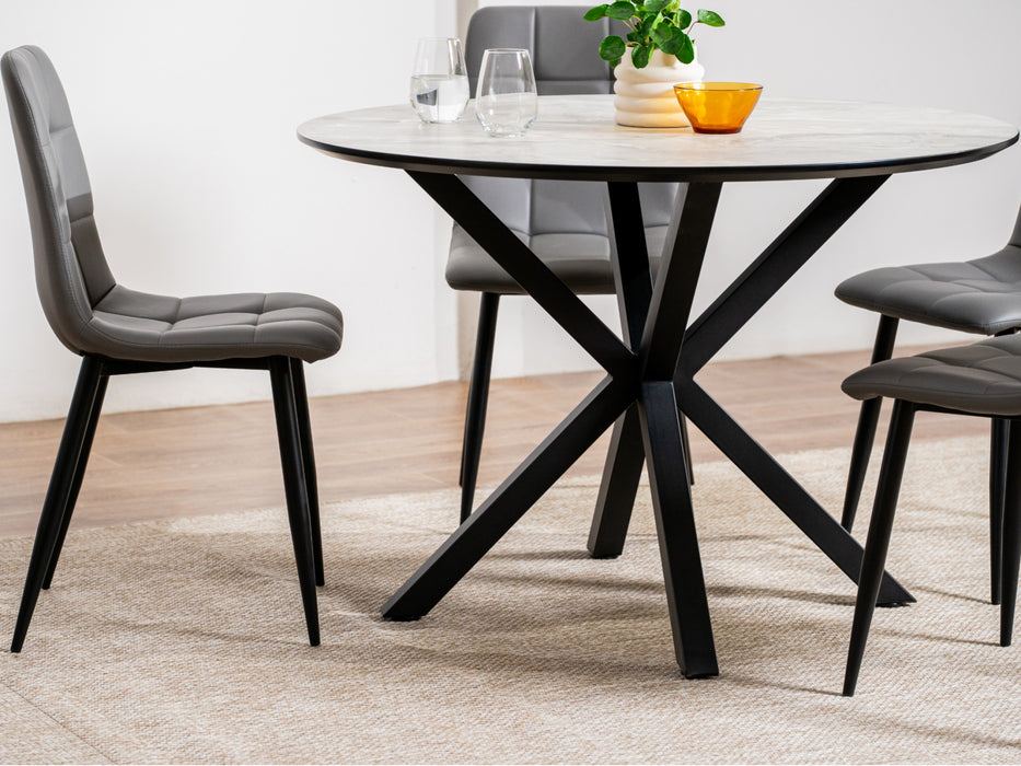 Villara Dining Table Grey Cloud