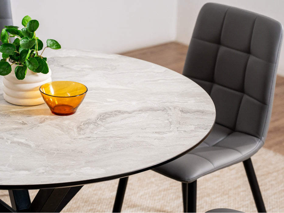 Villara Dining Table Grey Cloud