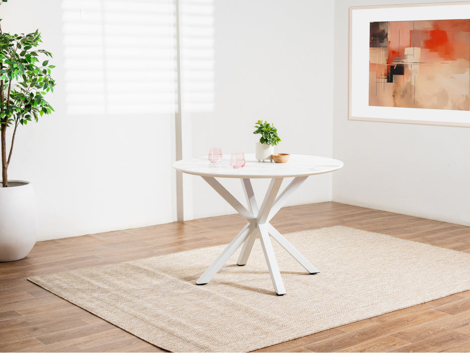 Villara Dining Table White Marble