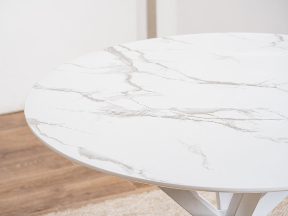 Villara Dining Table White Marble