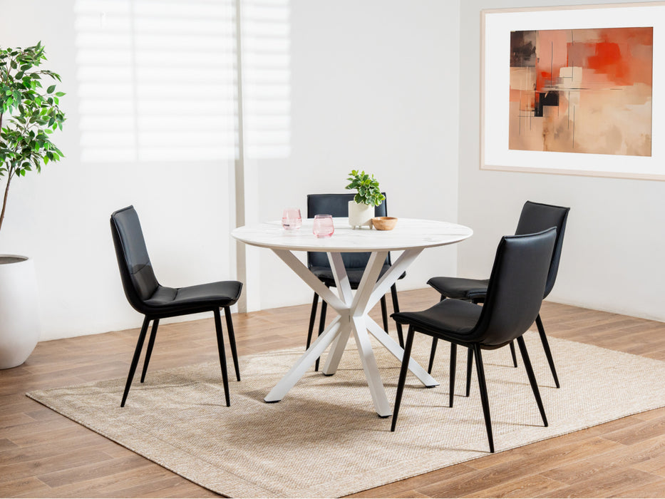 Villara Dining Table White Marble