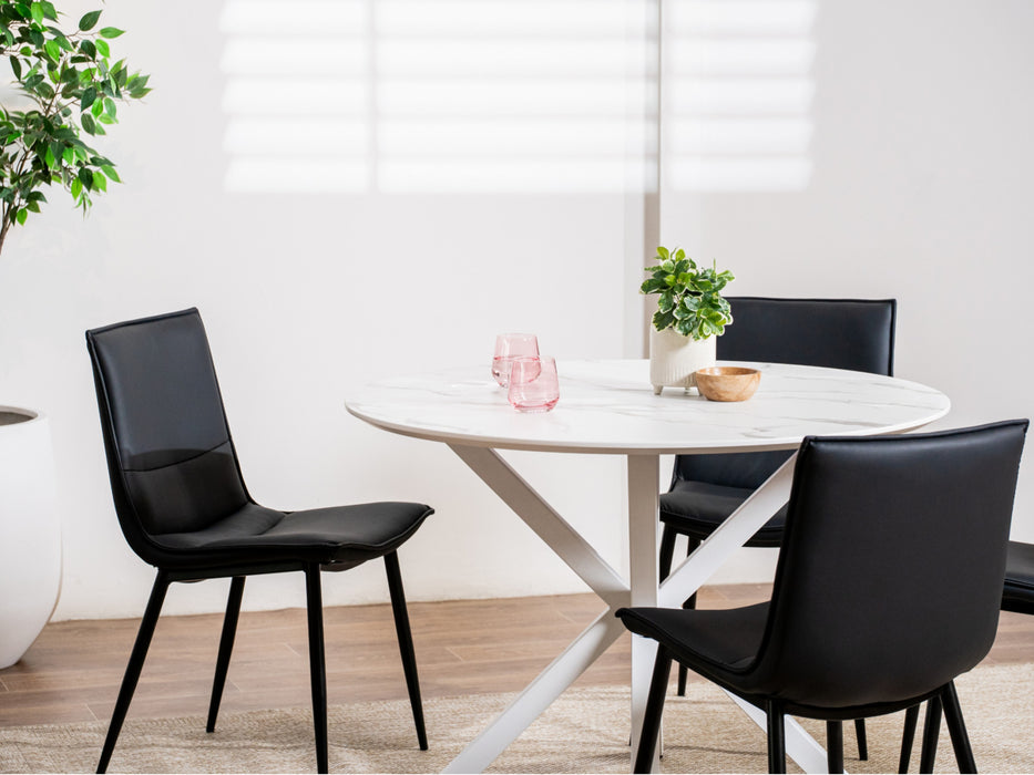 Villara Dining Table White Marble