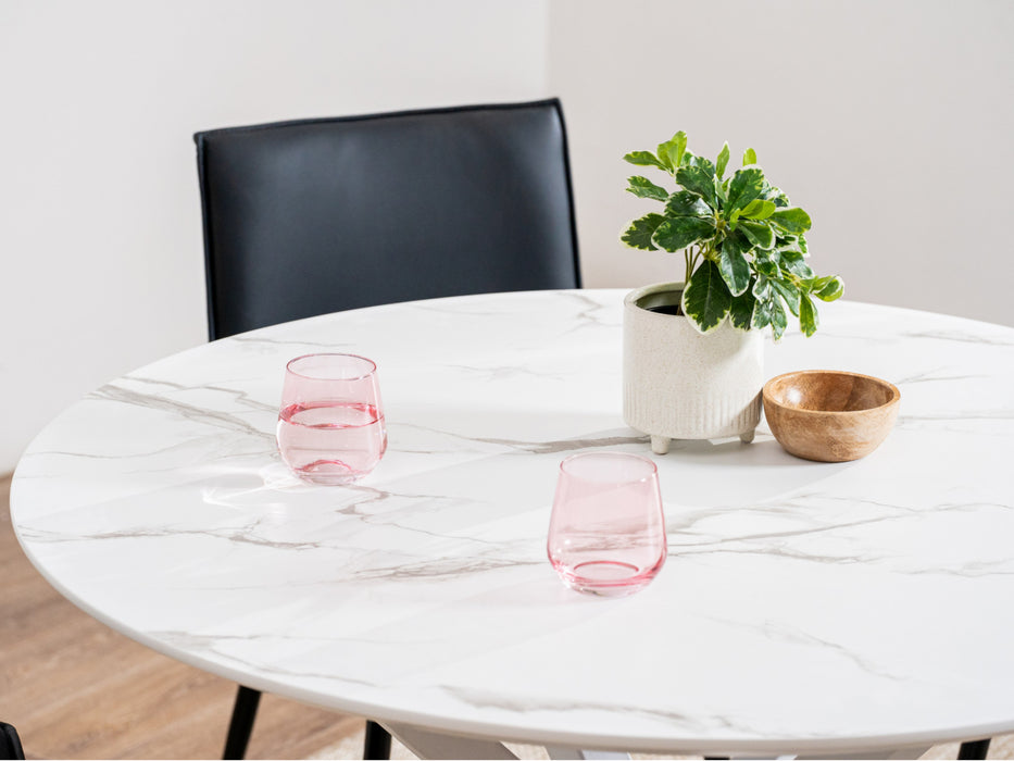 Villara Dining Table White Marble