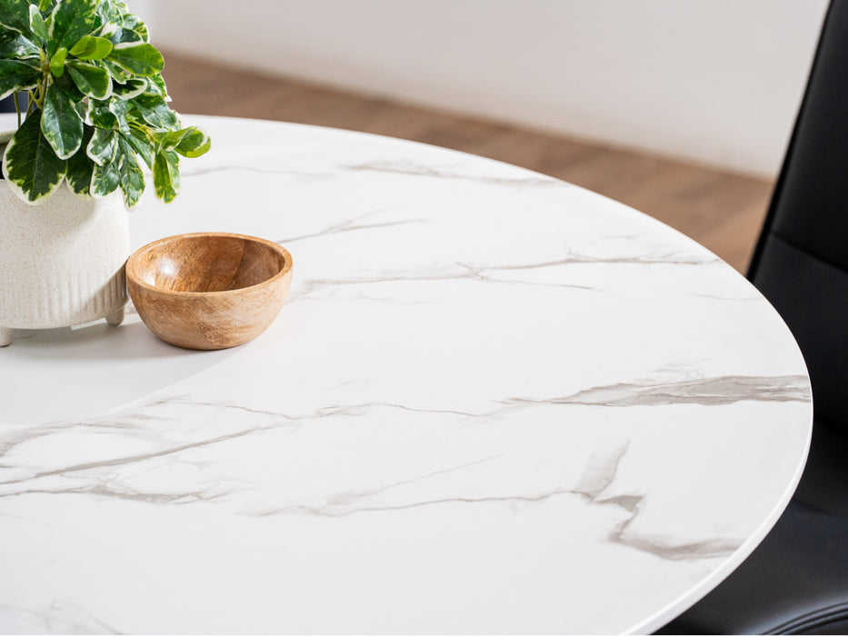 Villara Dining Table White Marble