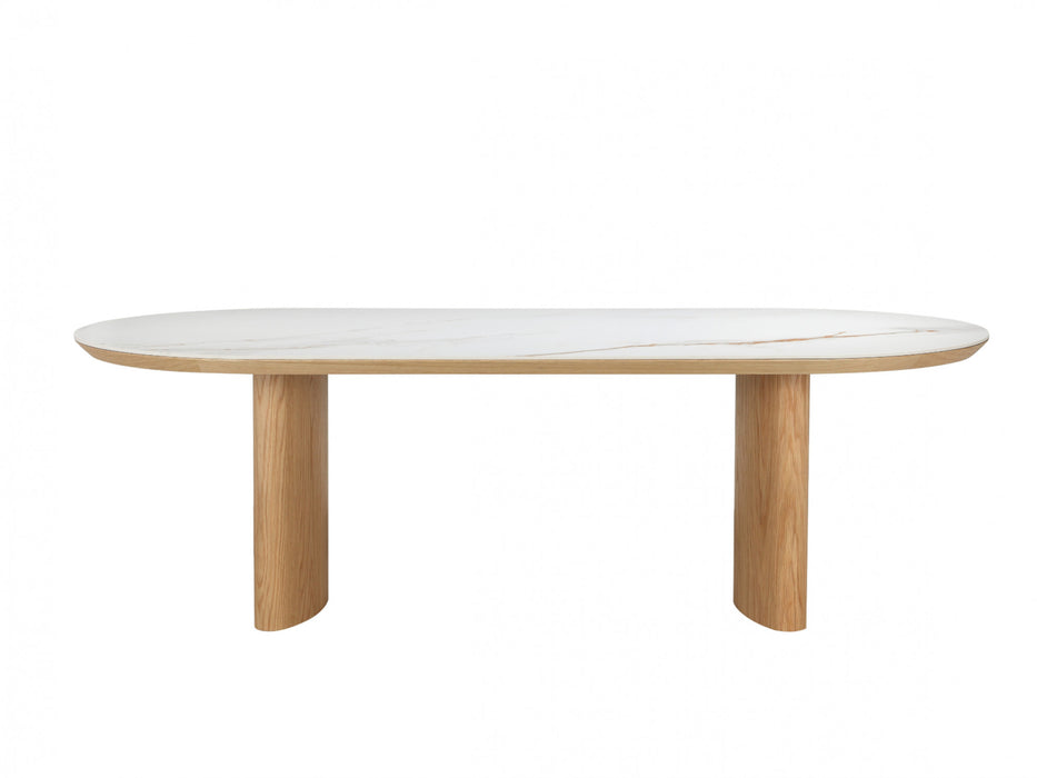 Lucano Dining Table Natural With Ceramic