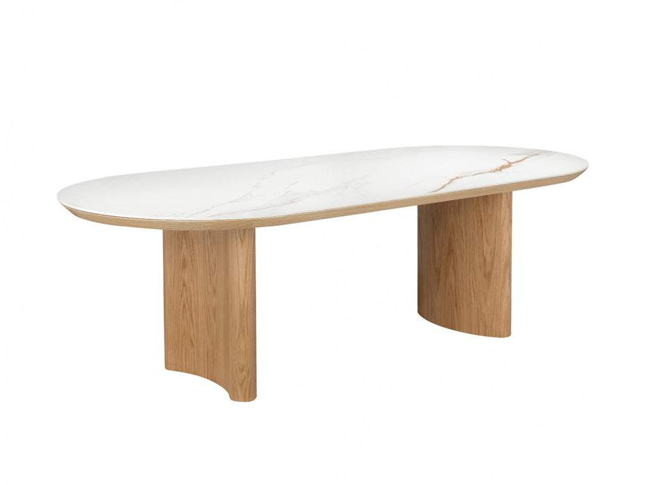 Lucano Dining Table Natural With Ceramic