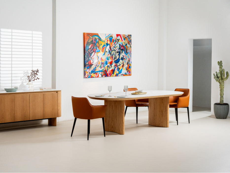 Lucano Dining Table Natural With Ceramic
