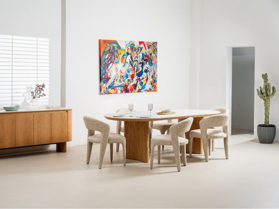 Lucano Dining Table Natural With Ceramic