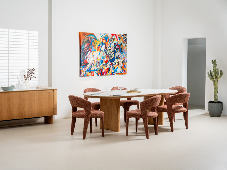 Lucano Dining Table Natural With Ceramic