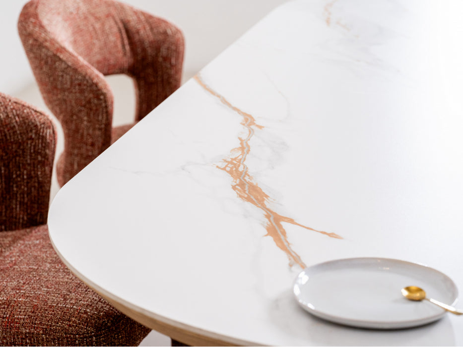 Lucano Dining Table Natural With Ceramic