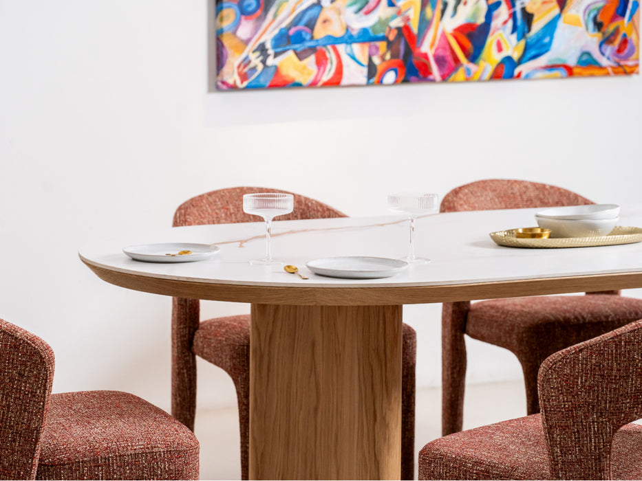 Lucano Dining Table Natural With Ceramic