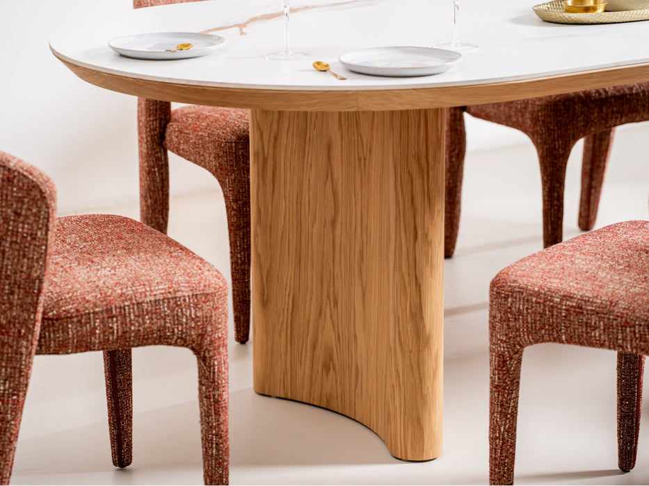 Lucano Dining Table Natural With Ceramic