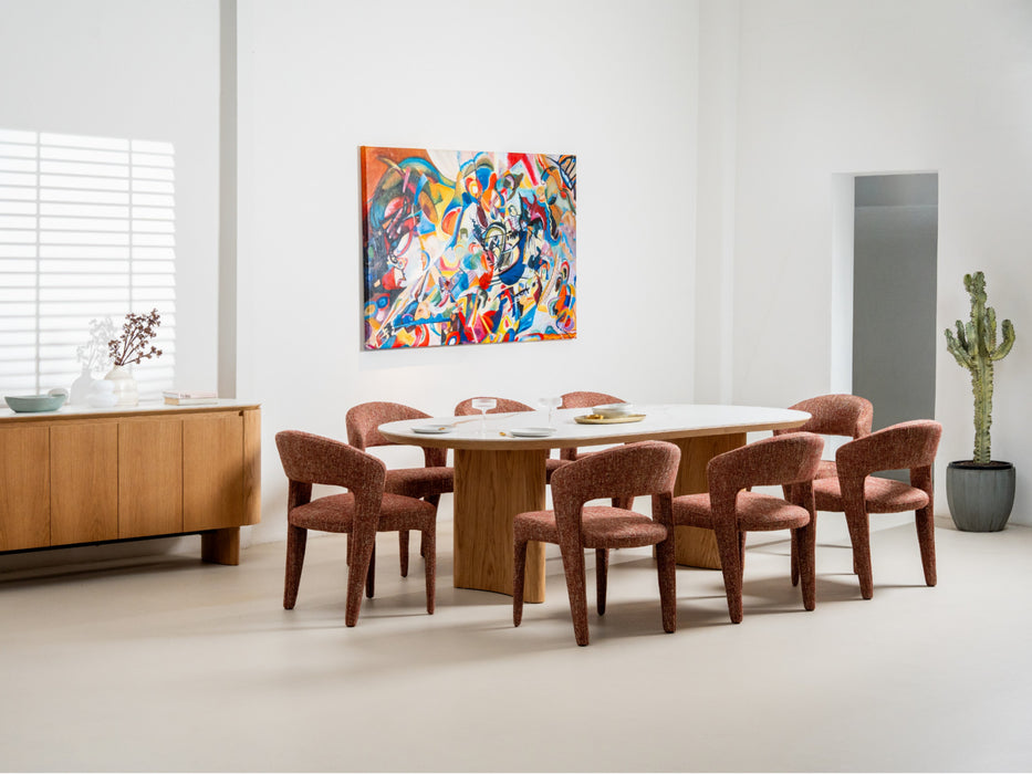 Lucano Large Dining Table Natural With Ceramic