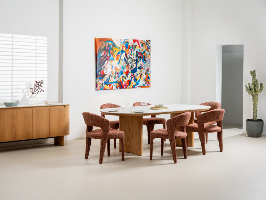 Lucano Large Dining Table Natural With Ceramic