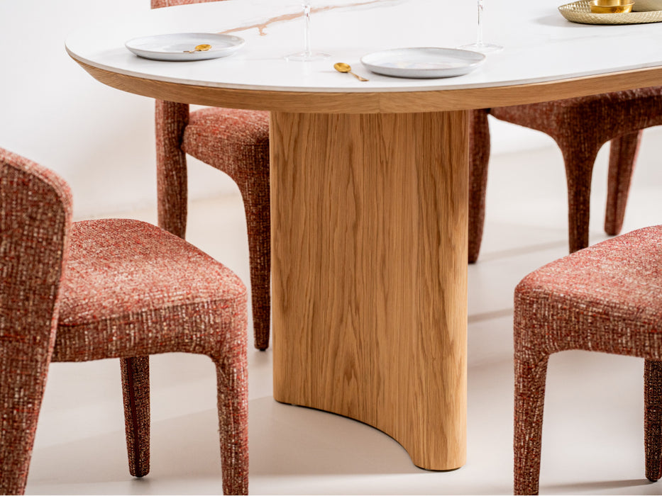 Lucano Large Dining Table Natural With Ceramic