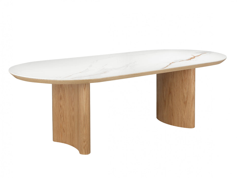 Lucano Large Dining Table Natural With Ceramic
