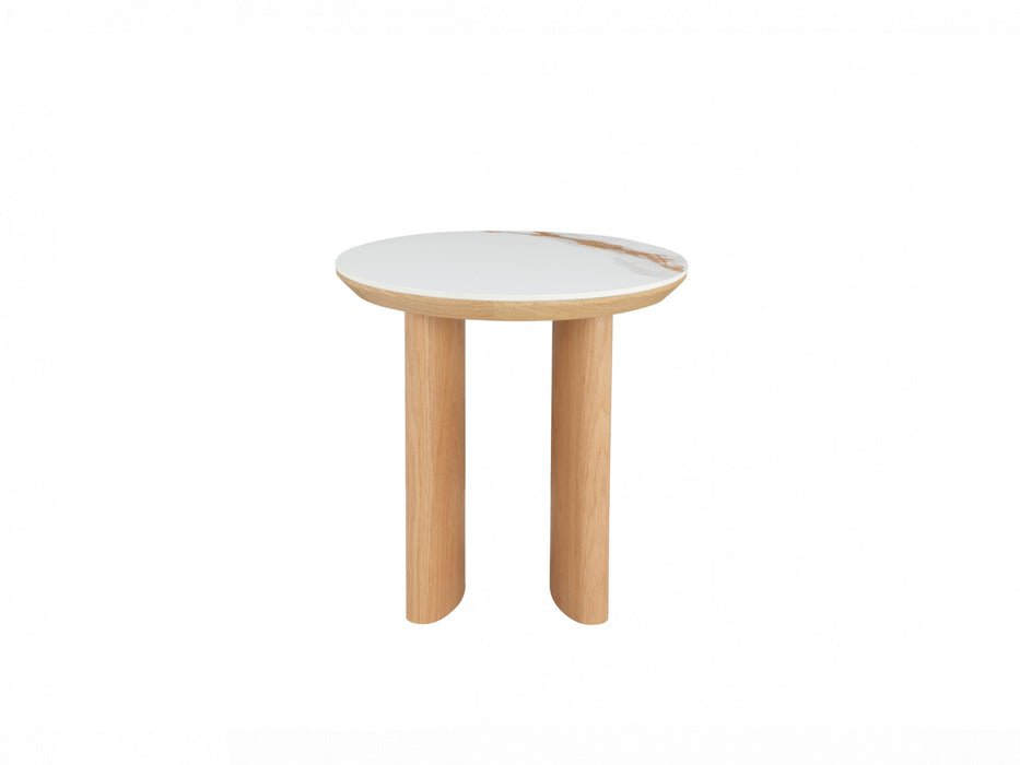 Lucano Side Table Natural With Ceramic