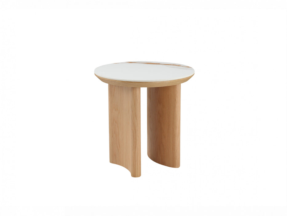 Lucano Side Table Natural With Ceramic