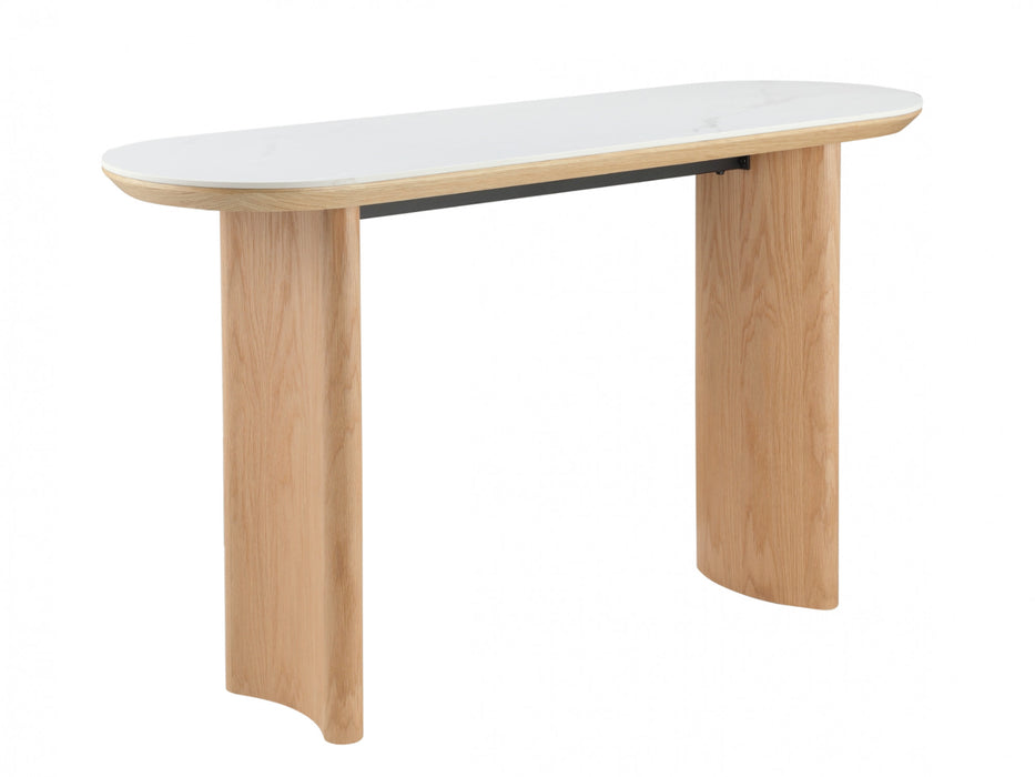 Lucano Console Table Natural With Ceramic
