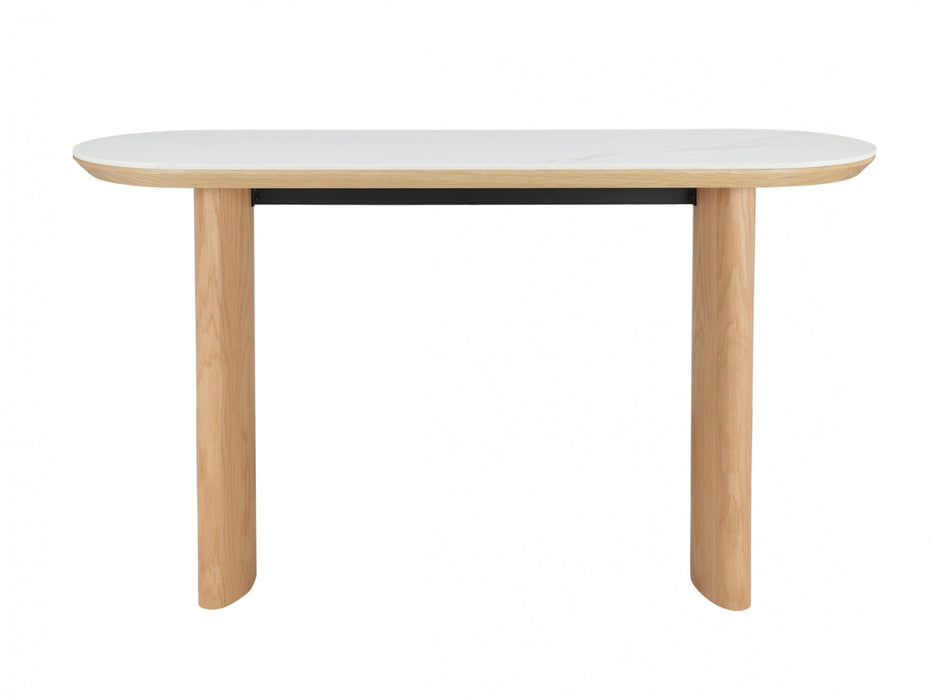 Lucano Console Table Natural With Ceramic