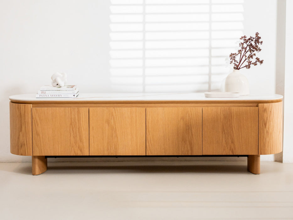 Lucano TV Unit Natural With Ceramic