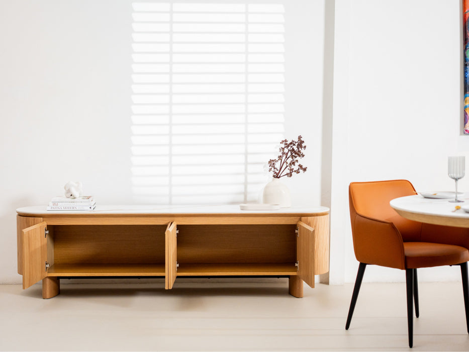 Lucano TV Unit Natural With Ceramic
