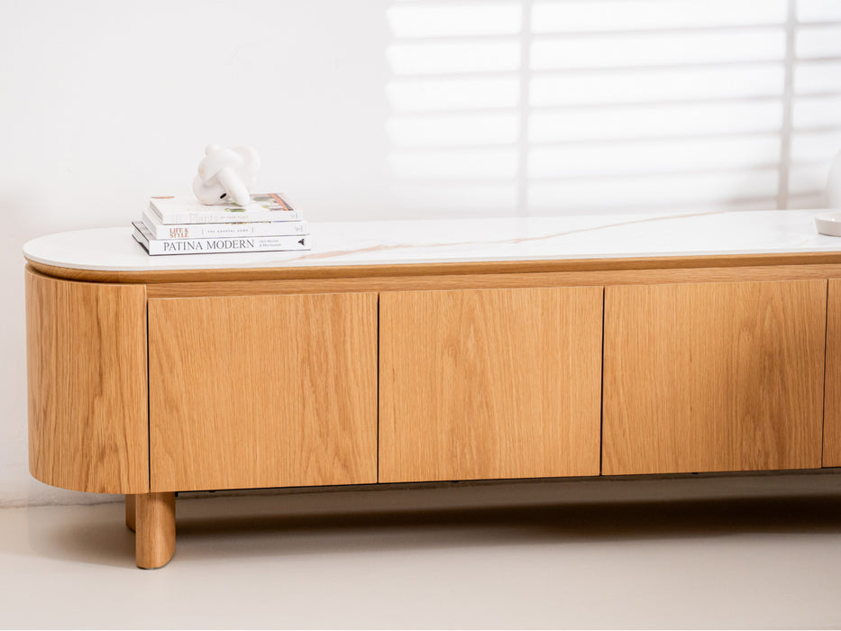 Lucano TV Unit Natural With Ceramic