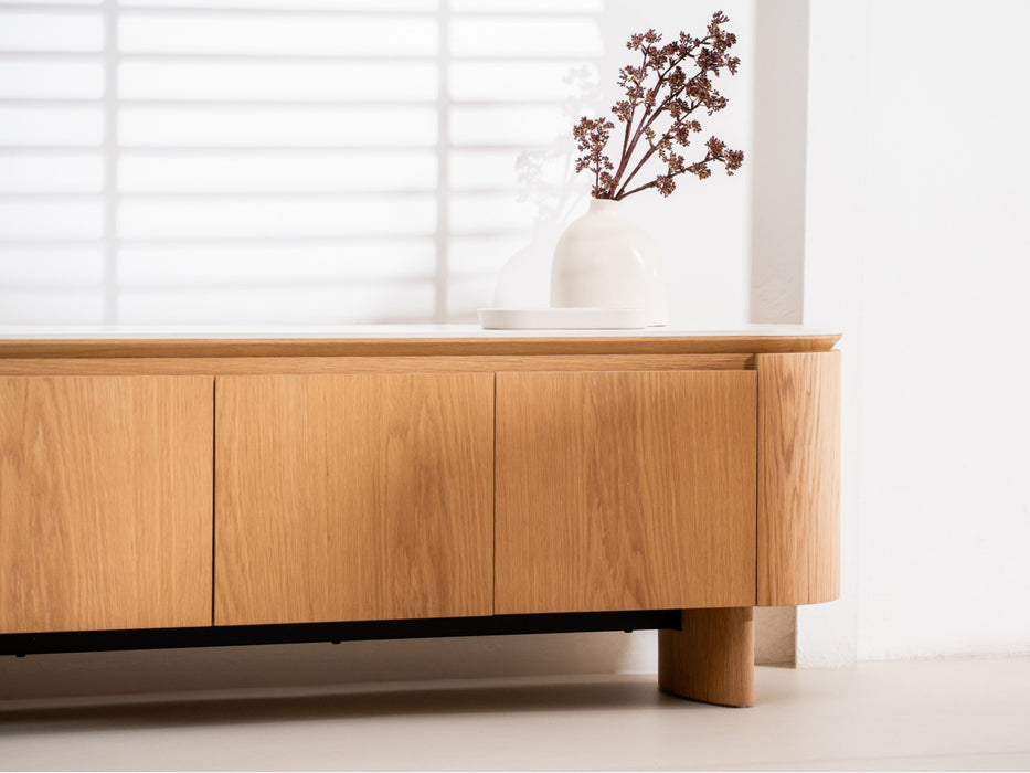 Lucano TV Unit Natural With Ceramic