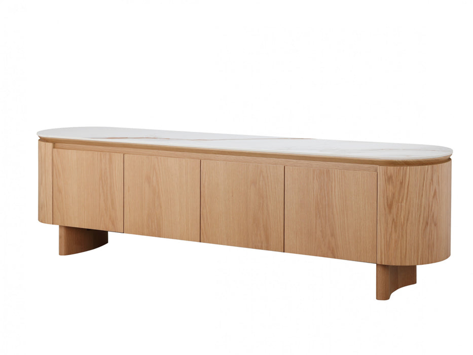 Lucano TV Unit Natural With Ceramic