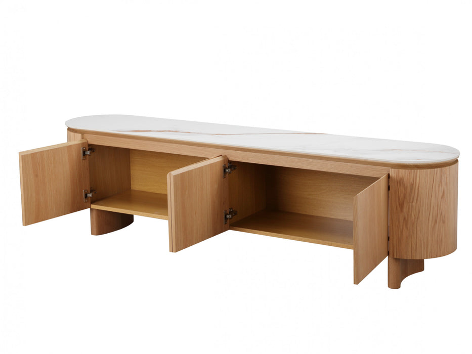 Lucano TV Unit Natural With Ceramic