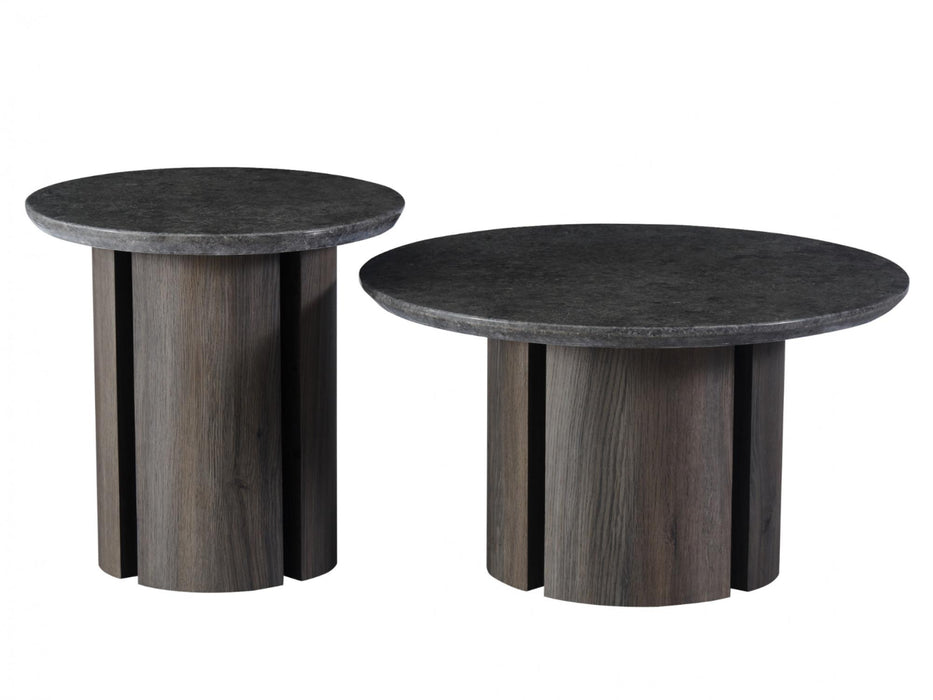 Corvin Side Table Grey Marble