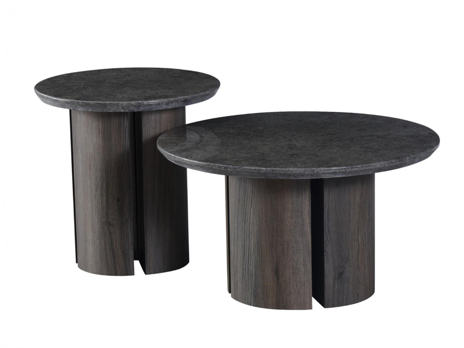 Corvin Side Table Grey Marble