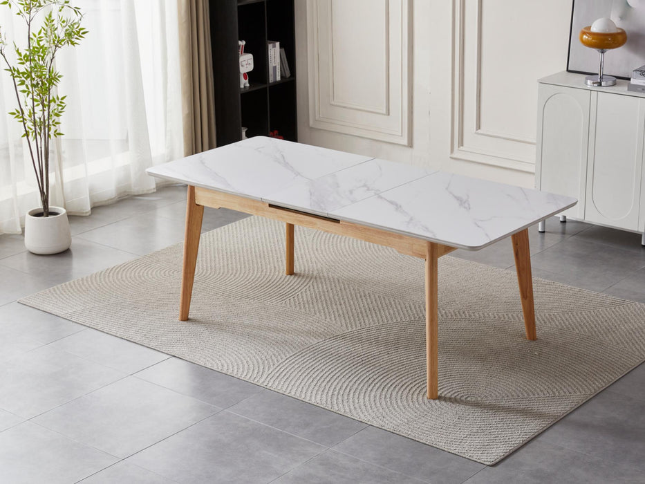 Denholm Extension Dining Table Snow White