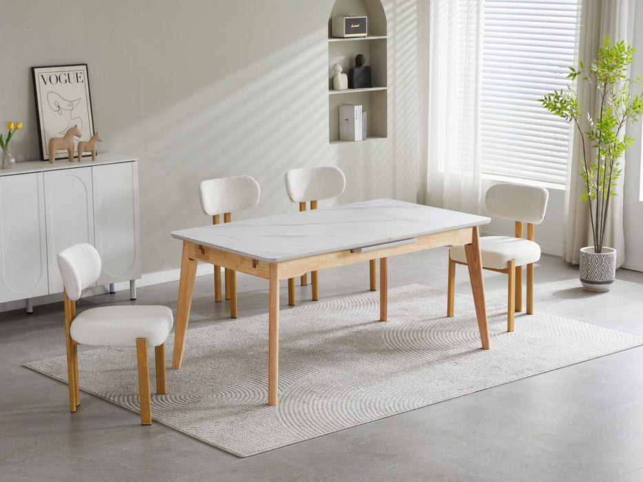 Denholm Extension Dining Table Snow White