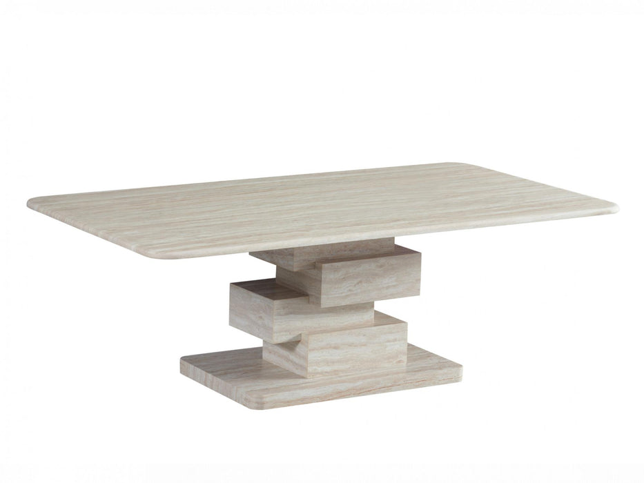 Erion Coffee Table White Travertine