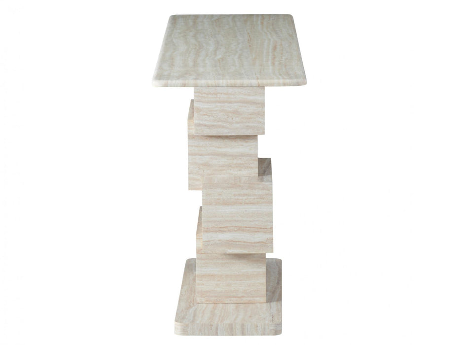 Erion Console Table White Travertine