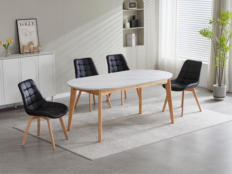 Foresta Dining Chair Black / Natural (Set of 2)