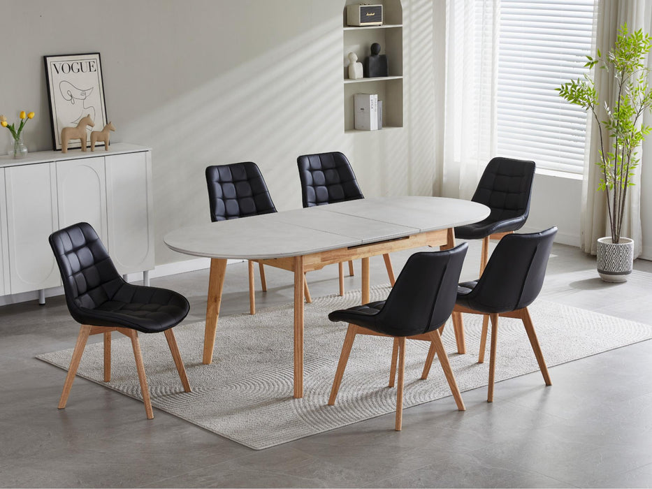 Foresta Dining Chair Black / Natural (Set of 2)