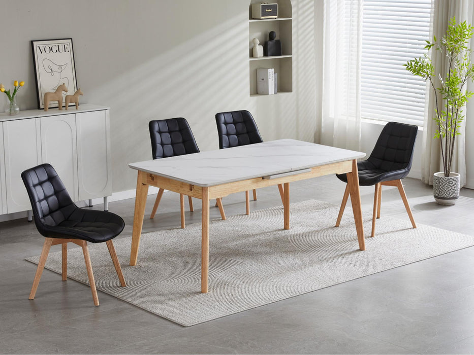 Foresta Dining Chair Black / Natural (Set of 4)