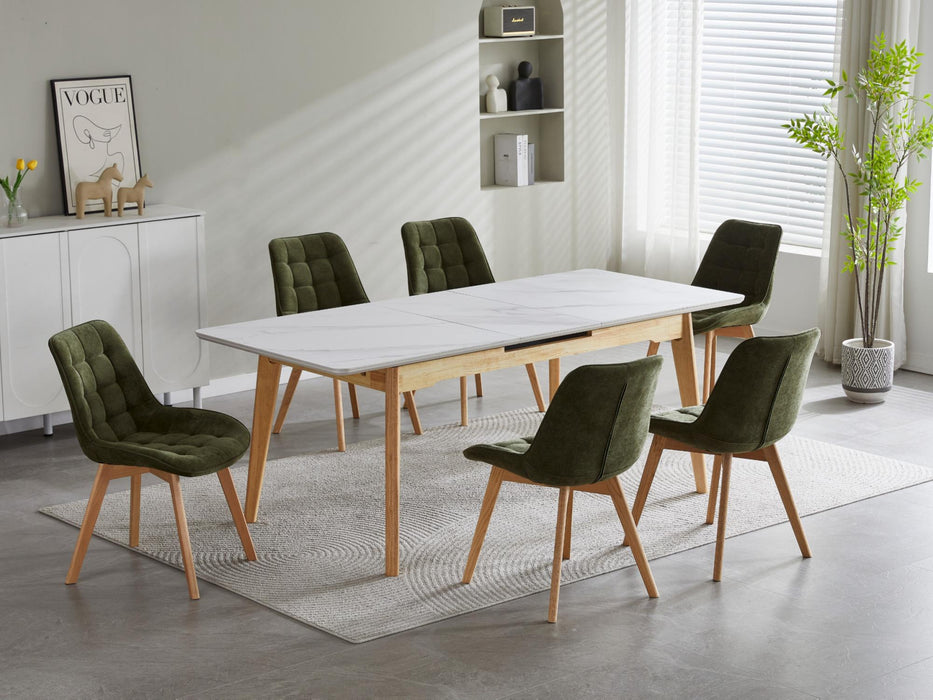 Foresta Dining Chair Green / Natural (Set of 2)