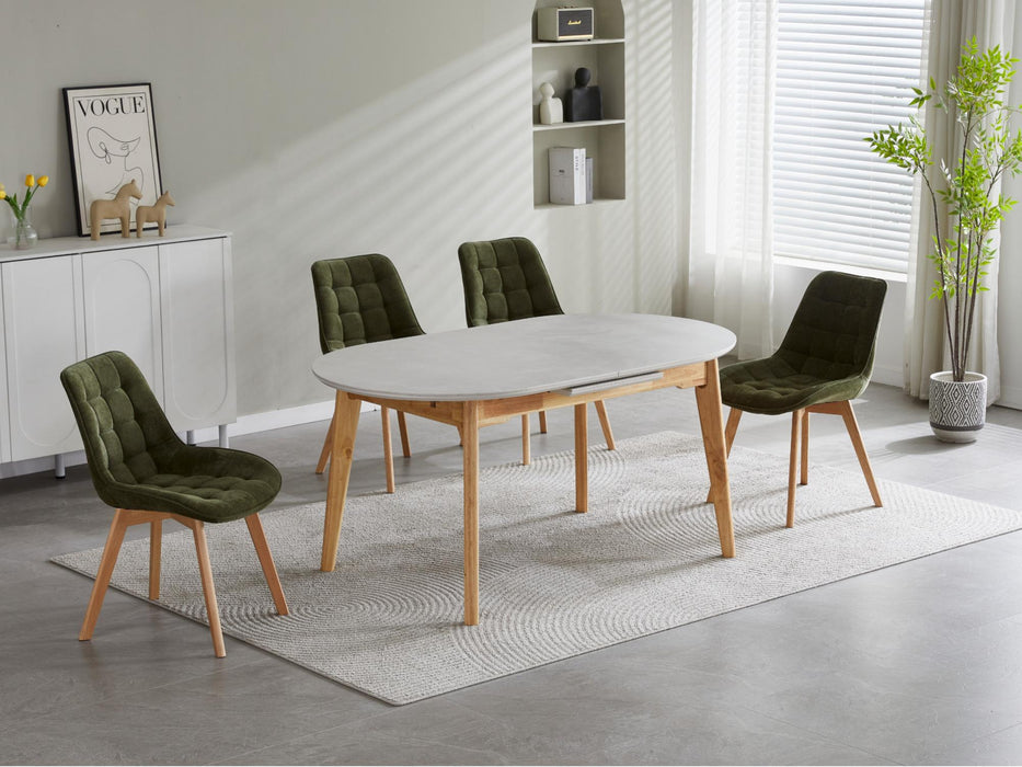 Foresta Dining Chair Green / Natural (Set of 4)