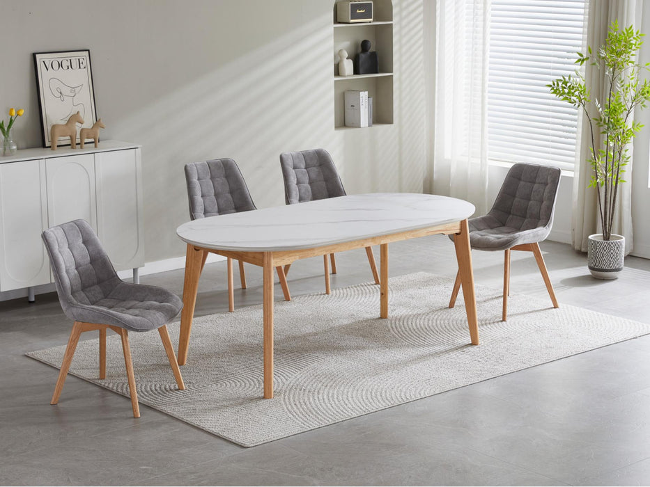 Foresta Dining Chair Light Grey / Natural (Set of 2)