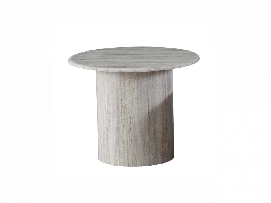 Serin Side Table Grey Marble
