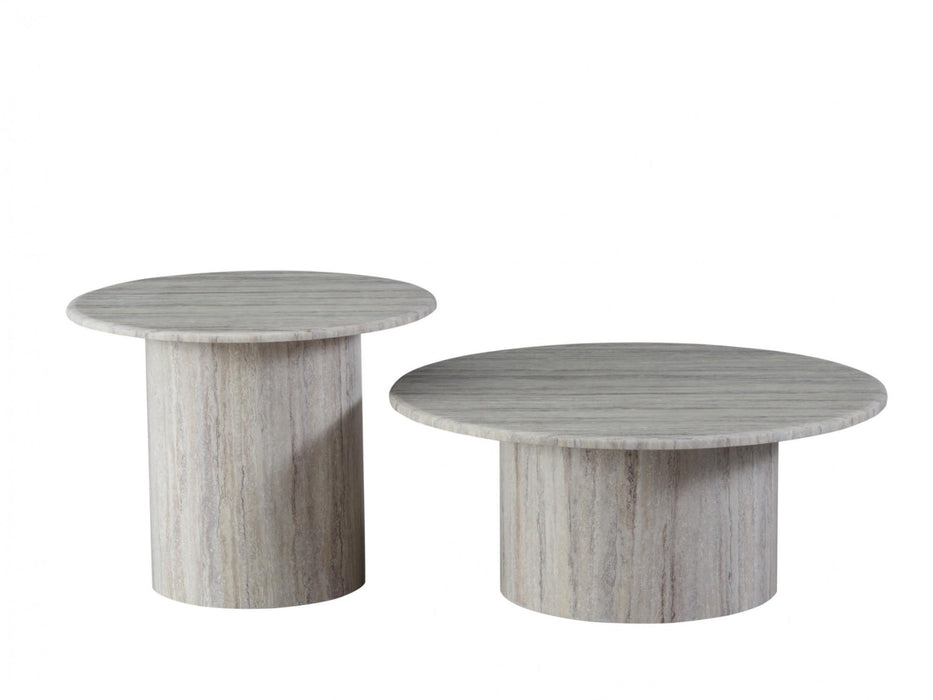 Serin Side Table Grey Marble