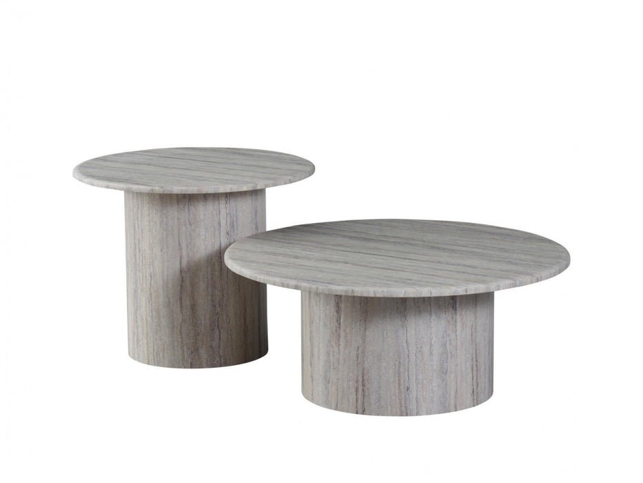 Serin Side Table Grey Marble