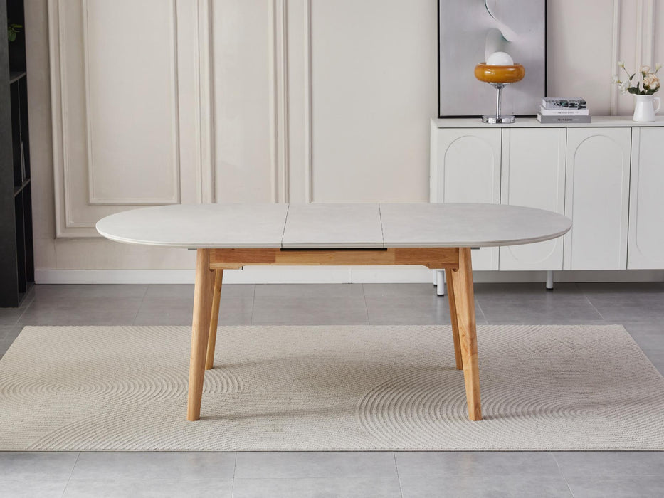 Swedon Extension Dining Table Light Grey