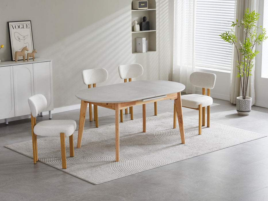 Swedon Extension Dining Table Light Grey