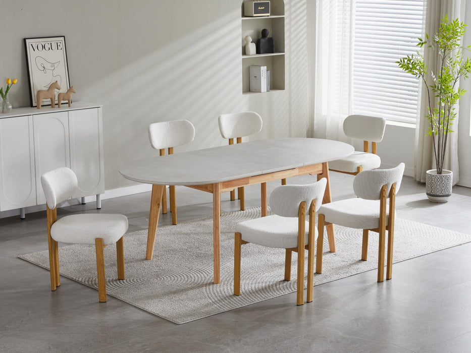 Swedon Extension Dining Table Light Grey