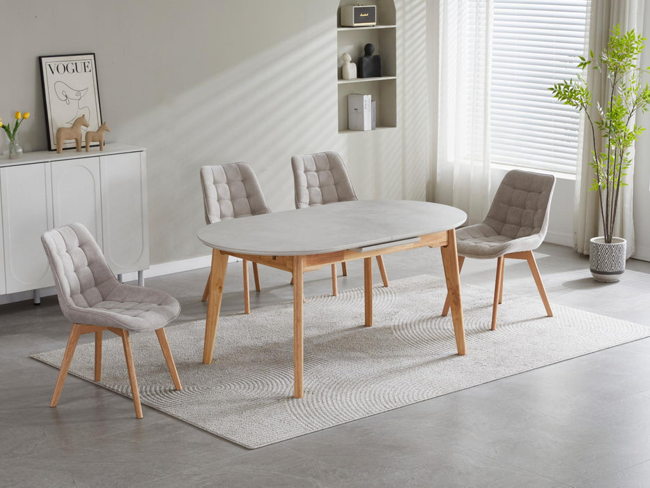 Swedon Extension Dining Table Light Grey