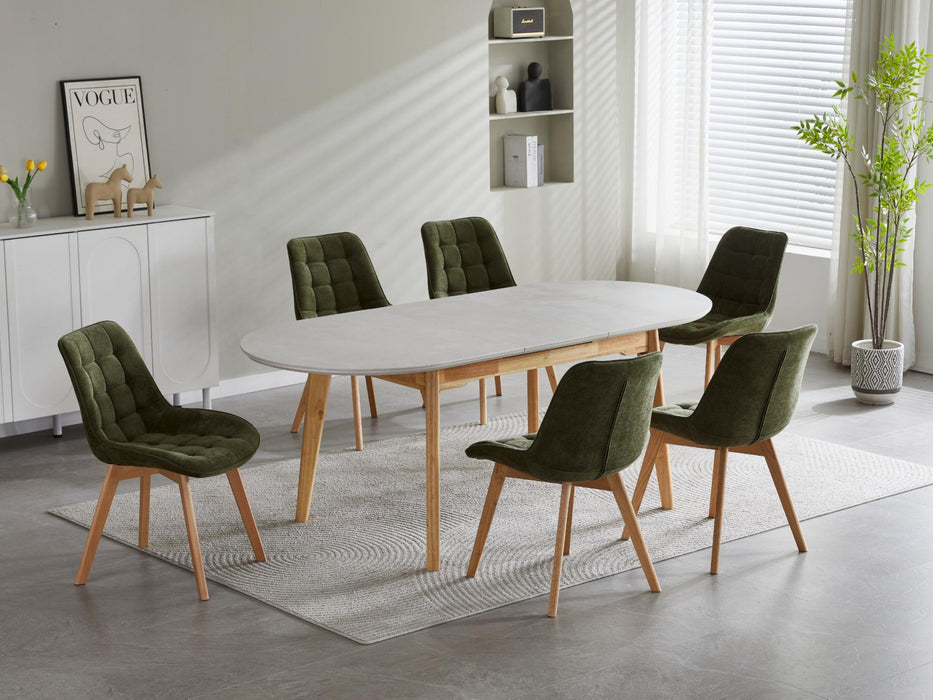 Swedon Extension Dining Table Light Grey